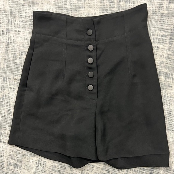 Wilfred Pants - Wilfred Black High-Waisted Button Shorts